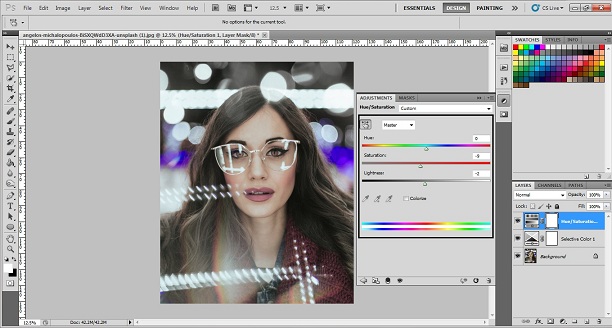 Adjust saturation and lightness