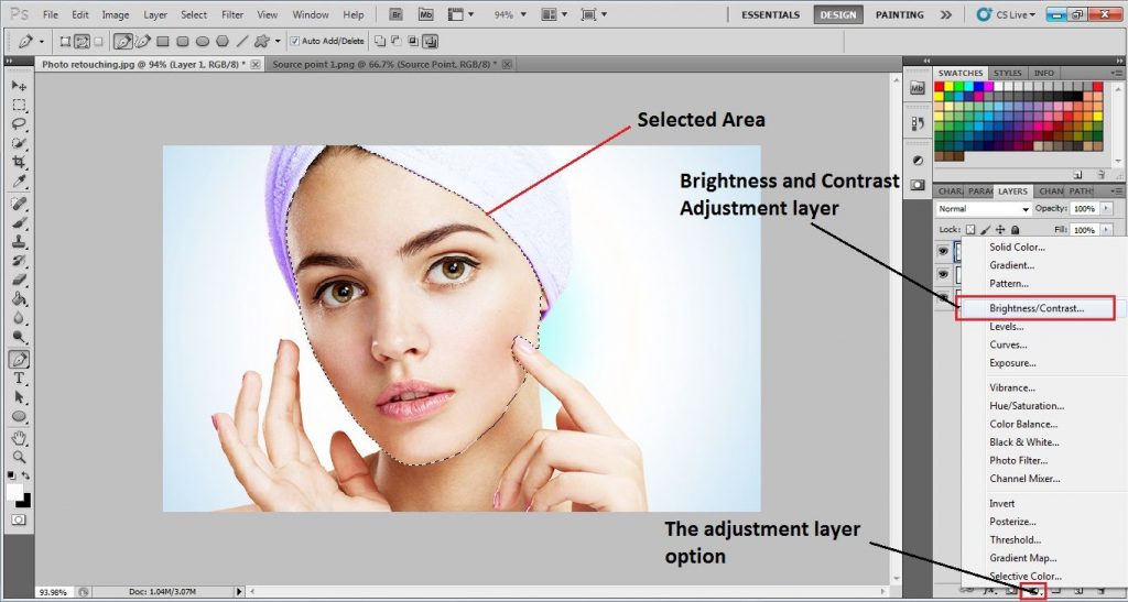 Adjustment layer