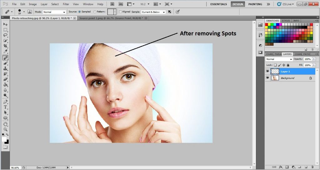 After Removing the spots