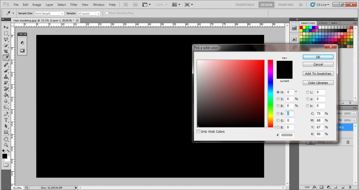 Color tab Photoshop