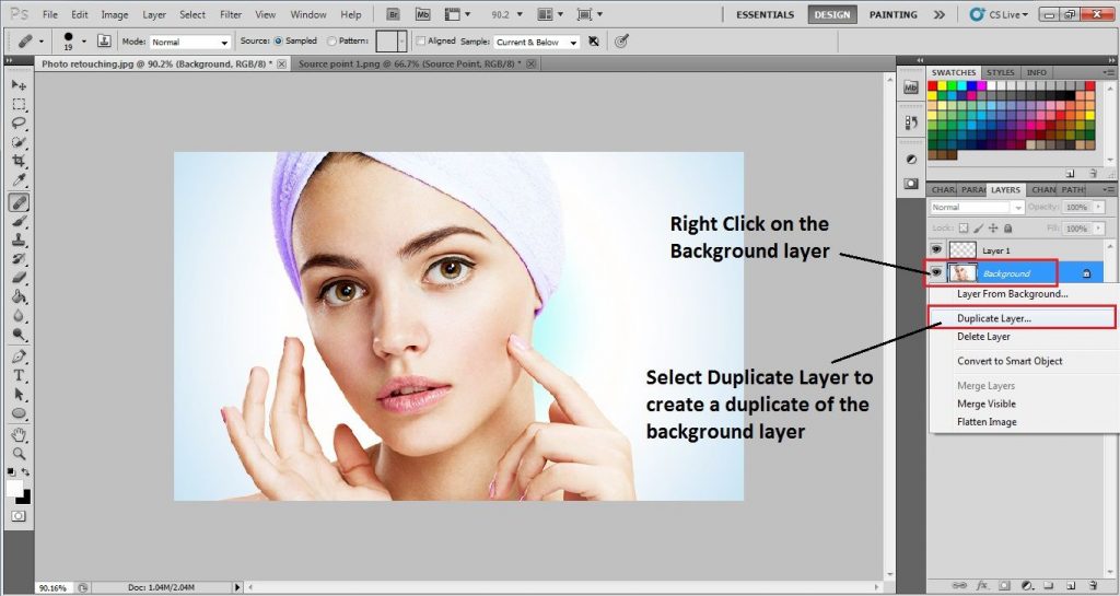 Copy background layer
