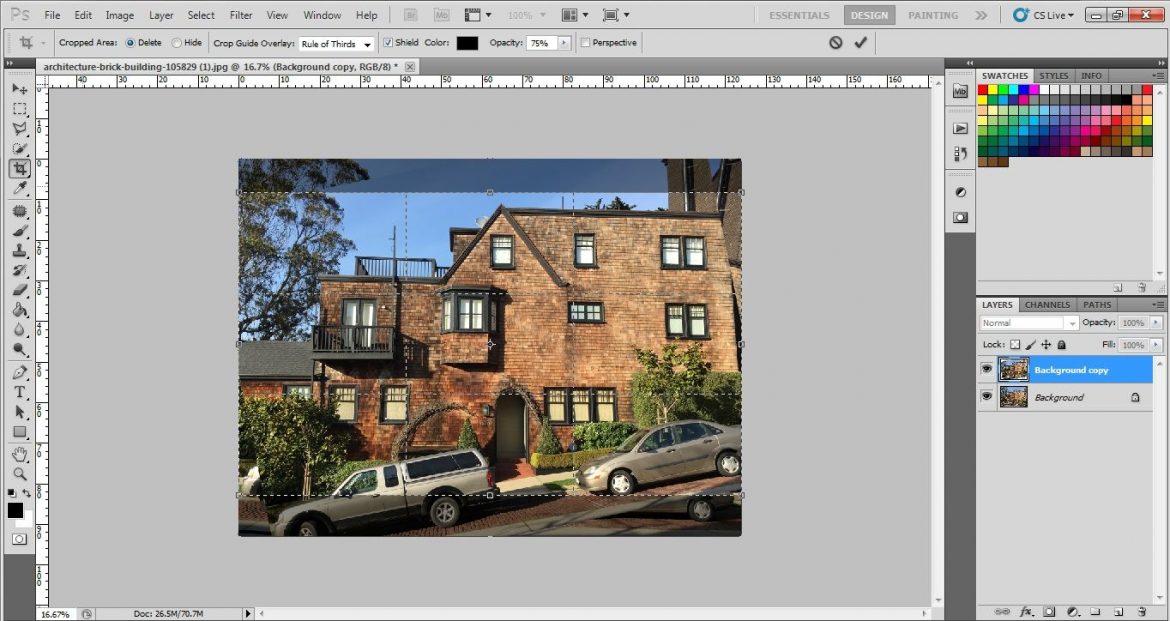 How to do perspective warp in Photoshop?