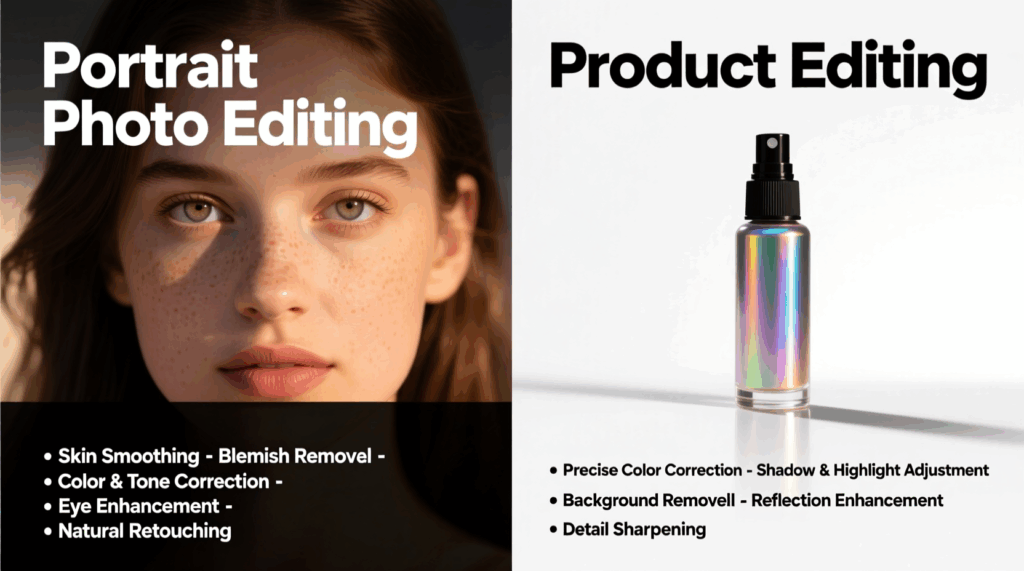 Differnce of Regular Photo Editing and product photo editing