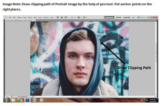 Clipping Path of Portrait Photography