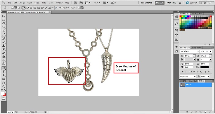 Photoshop Jewelry Background Removal