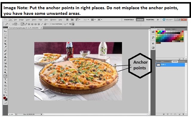 Clipping path of food photography