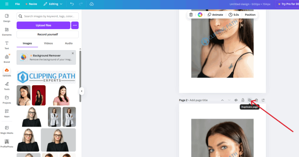 Duplicate the Page