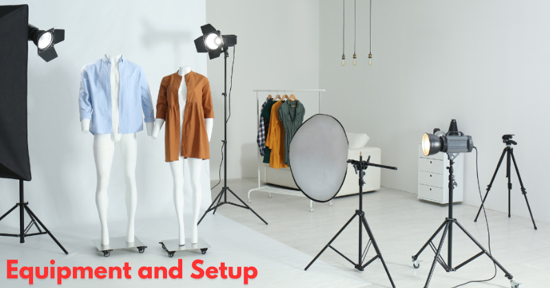 Equipment and setup for ghost mannequin photography