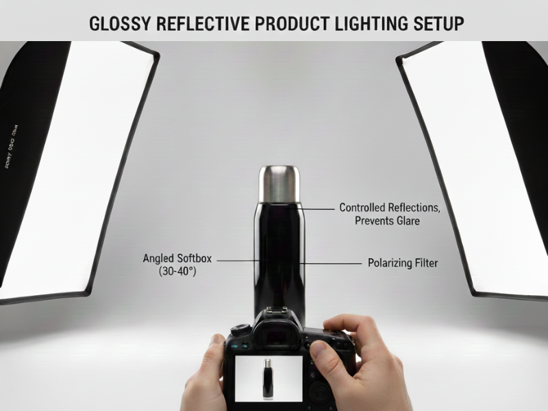 Glossy and Reflective Products lighting setup