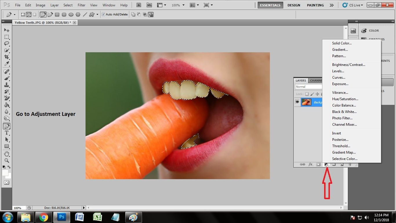 How to Edit teeth in Photoshop