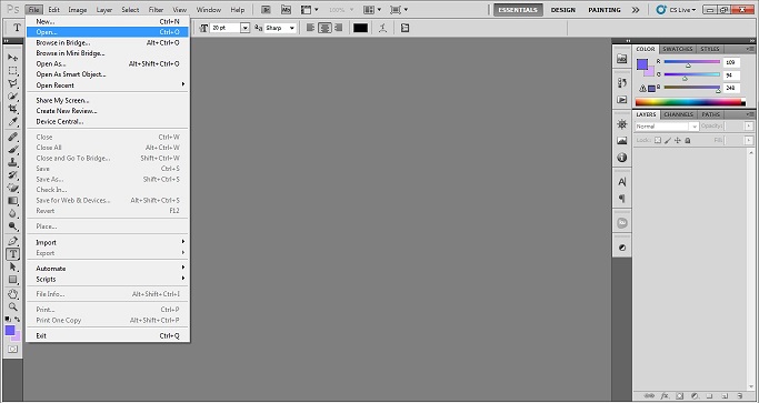 What is the method of adding grainy effect in Photoshop