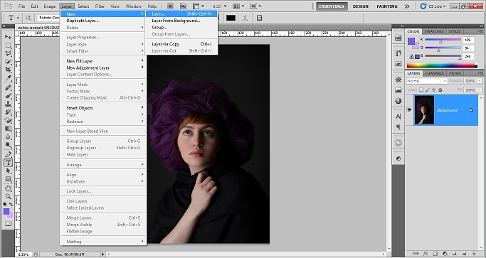 How to add grainy effect using photoshop CS5