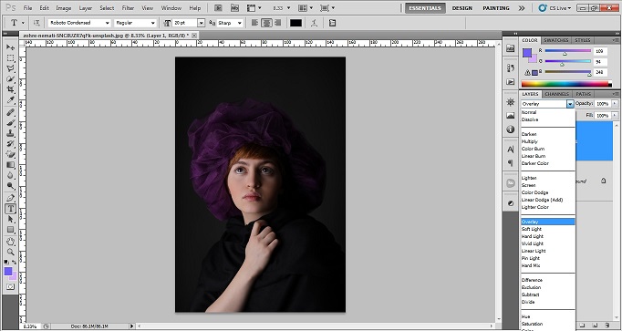 How to add grainy effect in photoshop