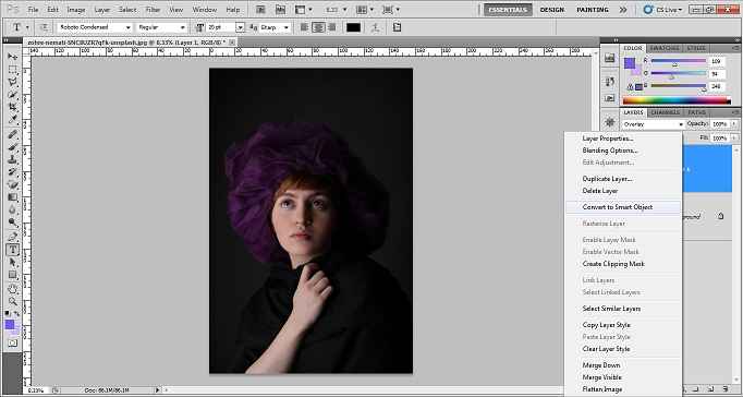 How to add grainy effect in photoshop