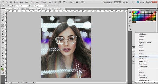 Hue and saturation layer