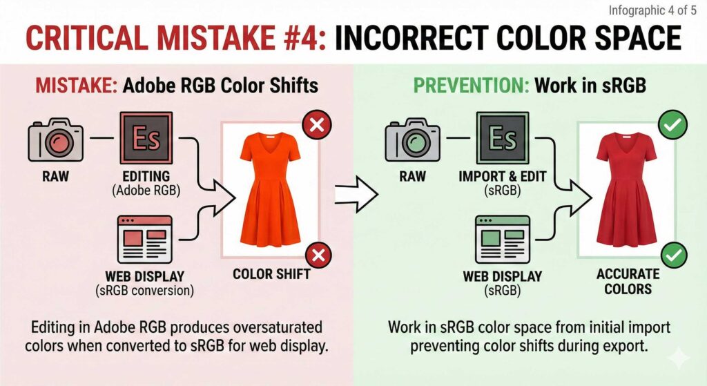 Incorrect Color Space while editing the ecommerce product photo