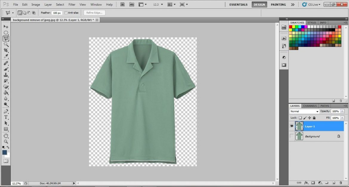 delete photo background in photoshop cs5