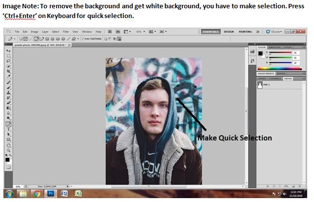 How to Get white background in Photoshop