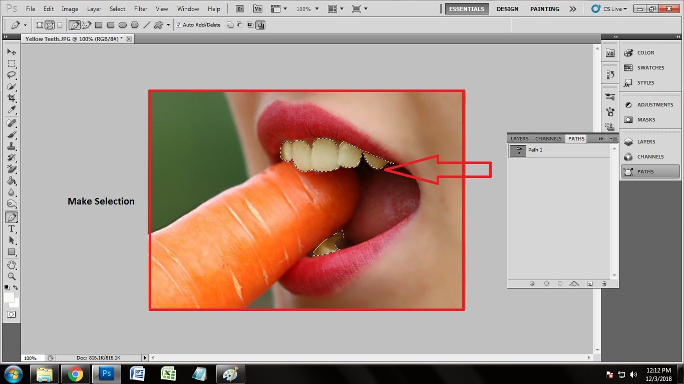 How to whiten teeth in Photoshop CS5