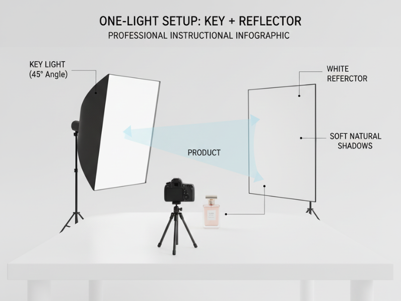 One-Light setup for ecommerce product photography