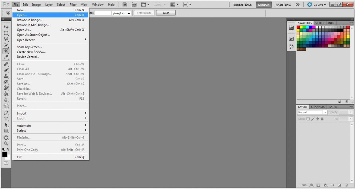 open image in Photoshop