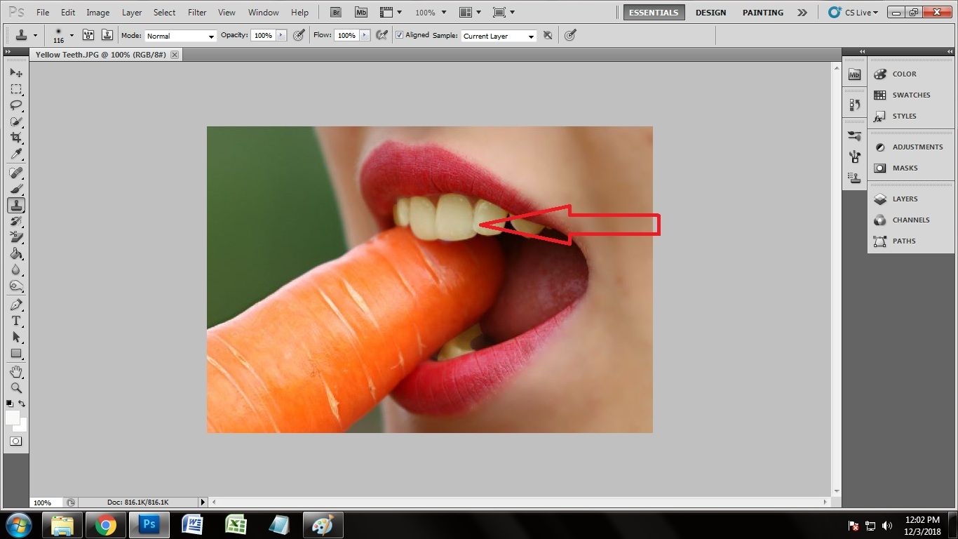 How to make the teeth Whiten in Photoshop