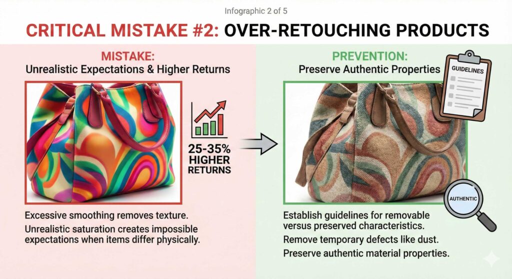 Over Retouching Products image for ecommerce website to display
