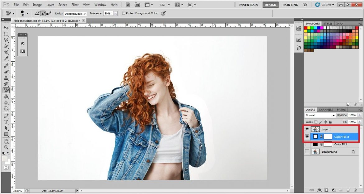 Change layer in Photoshop