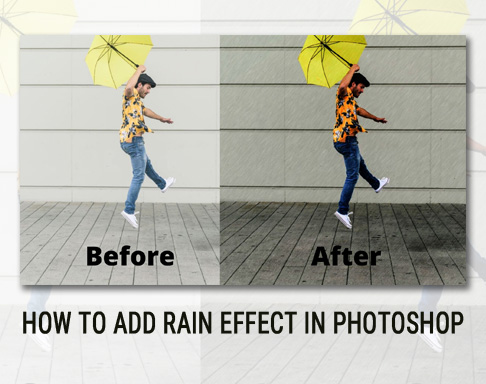 How to add rain effect in Photoshop