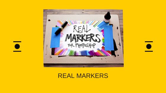 Real markers Photoshop brushes