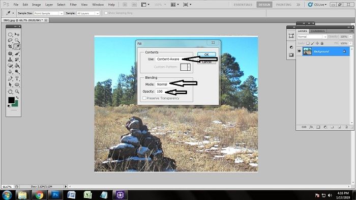 How to remove unwanted object using Photoshop