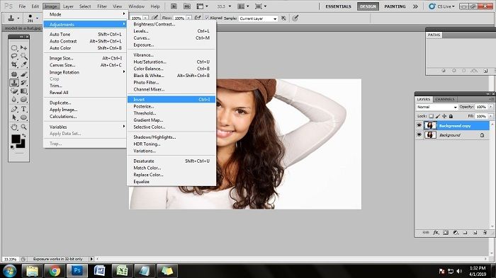 Way to make x ray photo in Photoshop