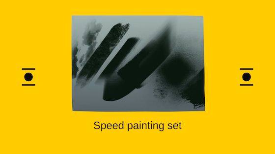 Speed painting brush set