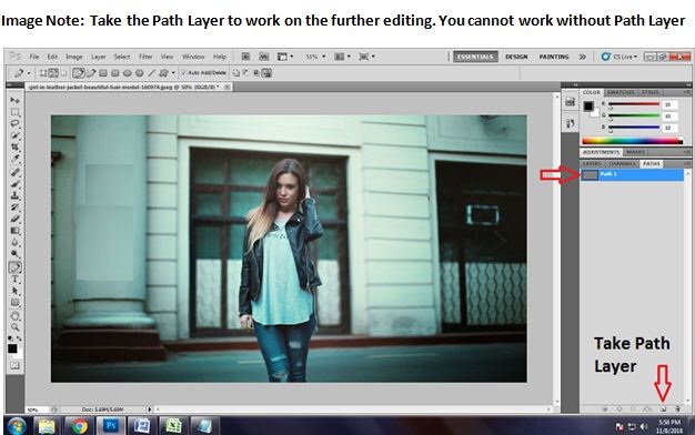 Change Background to White of fashion photo using Path Layers