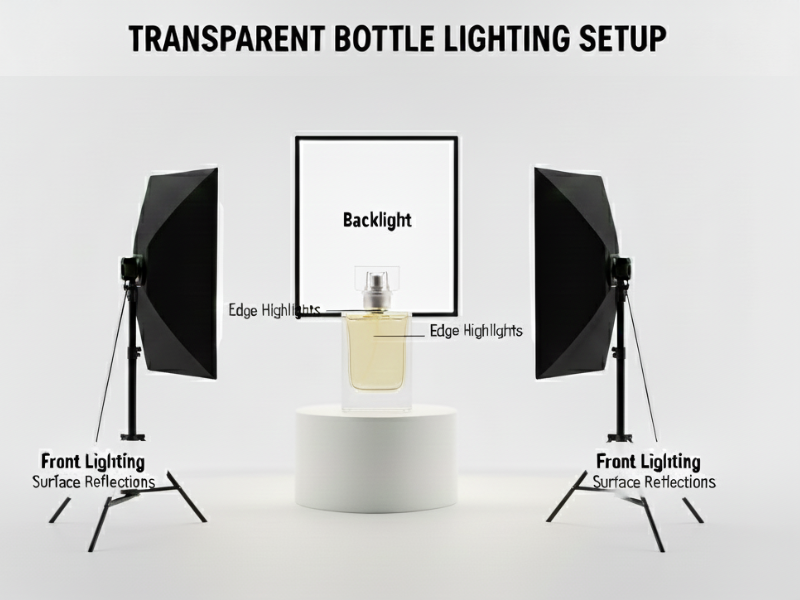 Transparent and Translucent Items lighting setup for ecommerce product photography
