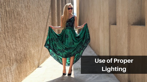 Lighting technique for dress photography