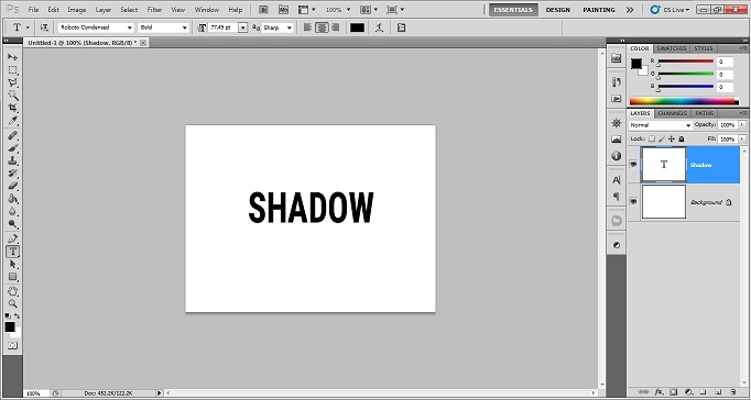 Text tool Photoshop