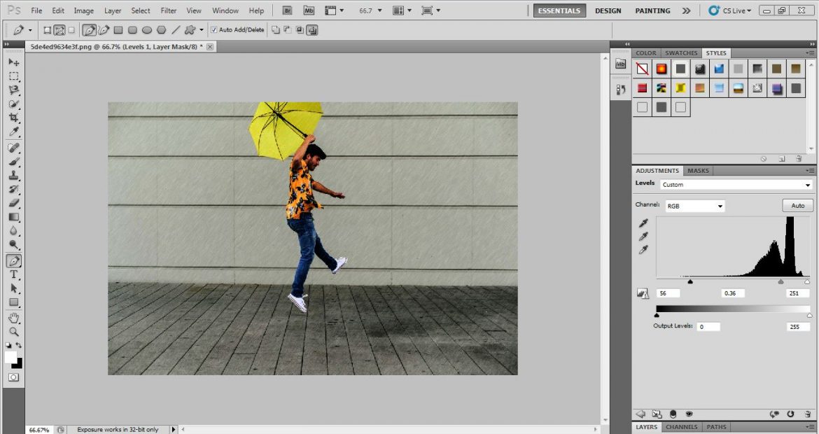 rain effect on photoshop