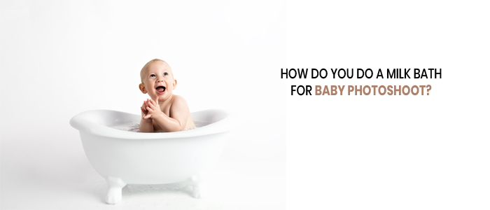 baby milk bath photography