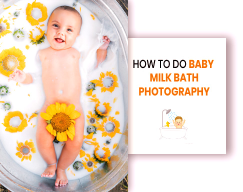How to do baby milk bath photography