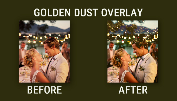 Golden dust overlay photoshop
